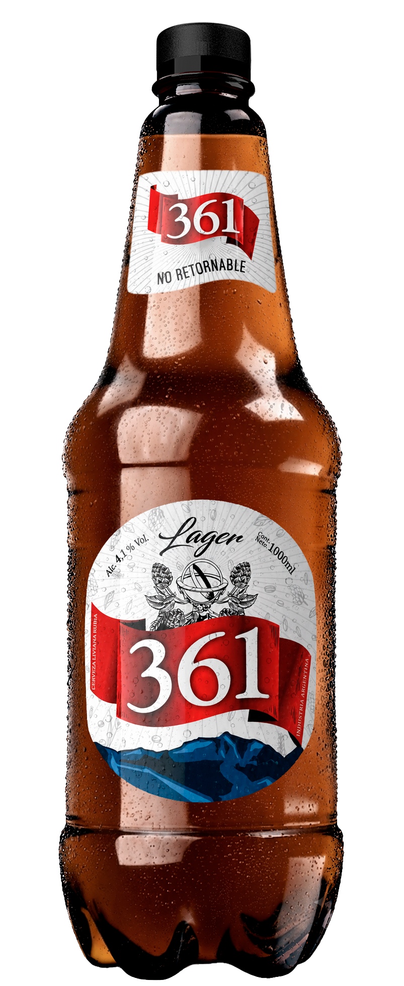 Botella Cerveza 361 con envase PET